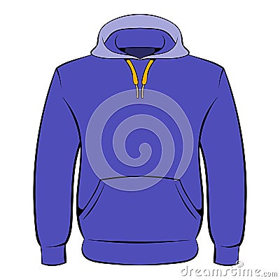 Men hoodies icon cartoon Vector Illustration