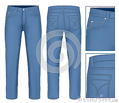 Men jeans Vector Illustration