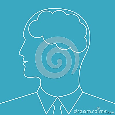 Man from line Cartoon Illustration