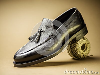 Men loafer shoes over a solid background Stock Photo