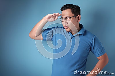 Men Look Far Ahead Stock Photo