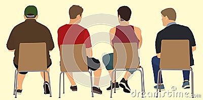 Men in a Meeting Vector Illustration