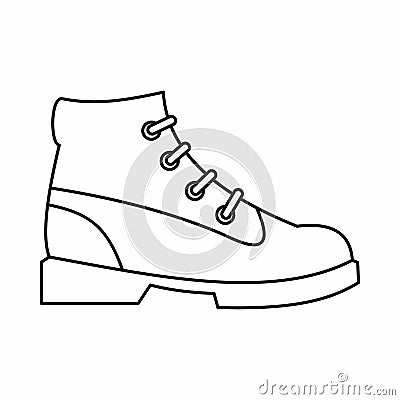 Men oxfords icon, outline style Vector Illustration