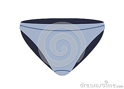 Men panties. Male briefs, underwear, underclothing. Modern cotton seamless pants design, mens wearing. Flat vector Vector Illustration