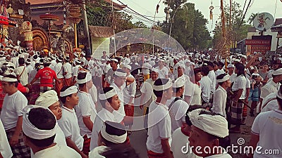 Celebrants at Odalan Ceremony, Ubud, Bali, Indonesia Editorial Stock Photo