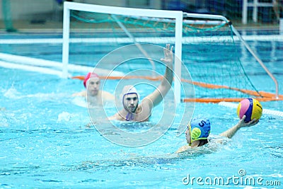 Men play water polo Editorial Stock Photo