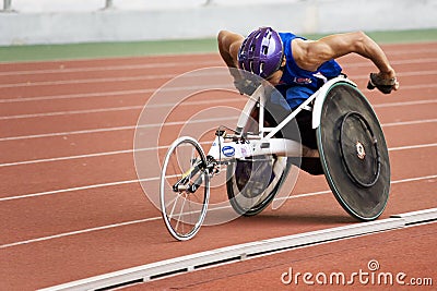 Men's 1500 Meters Wheelchair Race Editorial Stock Photo
