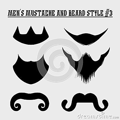 Men's beard and mustache styles are stunning Vector Illustration