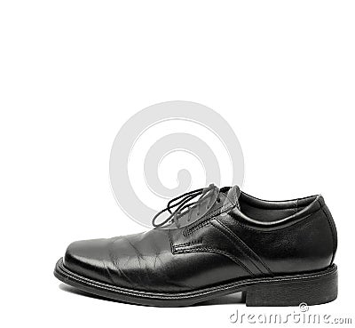 Men's Black Dress Shoe Stock Photo