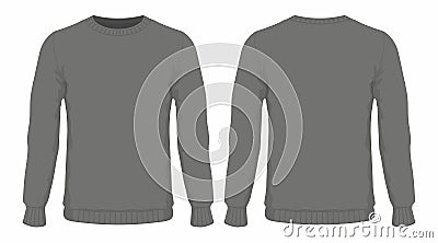 Men`s black sweater Vector Illustration