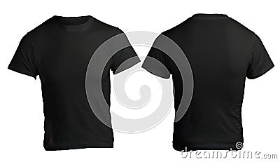 Men's Blank Black Shirt Template Stock Photo