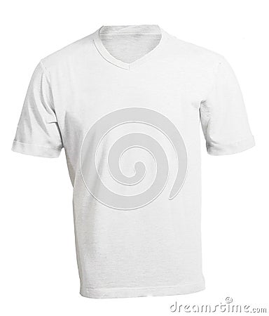 Men's Blank White V-Neck Shirt Template Stock Image - Image: 36166471