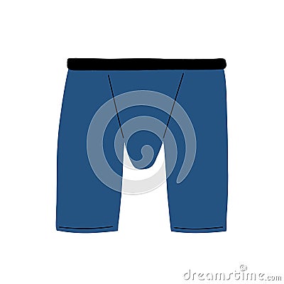 Men's boxers are blue. Vector hand drawn illustration Vector Illustration