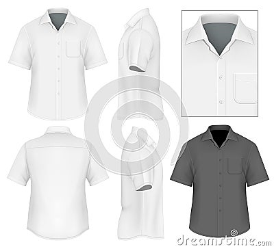 Men's Button Down Shirt Design Template Royalty Free Stock Image ...