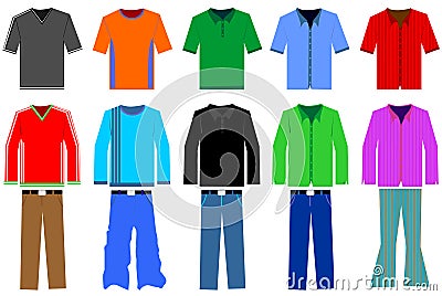 Men s clothes illustration Vector Illustration