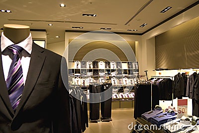 Men's Clothing Shop Stock Photo