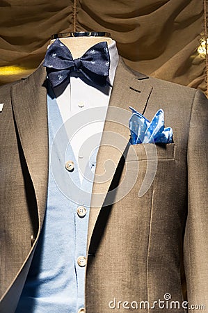 Men's fashion boutique window display Stock Photo