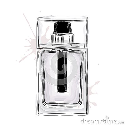 Men's Fragrance. The Bottle Of Toilet Water In The Vector. Male ...