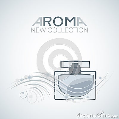 Men`s fragrances. Men`s toilet water. NEW COLLECTION. AROMA. Vector Illustration