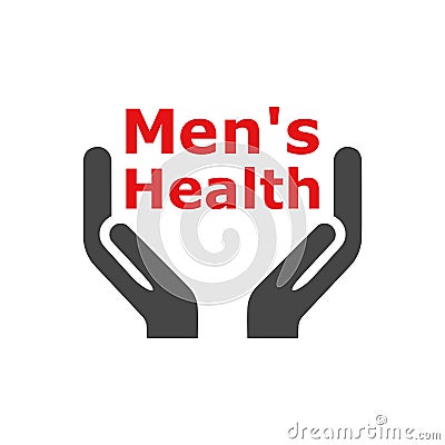 Men`s Health text, Men`s Health logo or icon Stock Photo