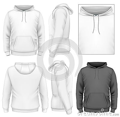 Men's hoodie design template Vector Illustration