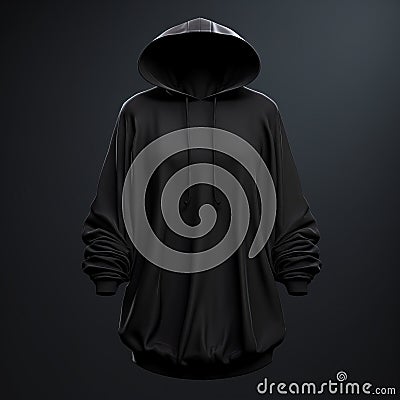 Hyperrealistic Fantasy Hoodie Outfit On Black Background Stock Photo