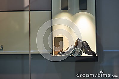 Men's laced shoes Stock Photo