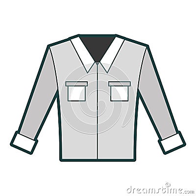 Men`s long-sleeved shirt Vector Illustration