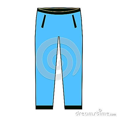 Men s pants - fashion element. Men s jeans. Trousers thin line illustration. Vector illustration. Vector Illustration