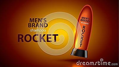 Men`s shampoo concept Vector Illustration