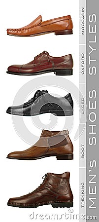 Men's Shoes Styles Stock Photo