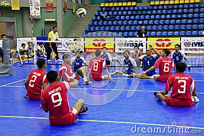 Men's Sitting Volleyball for Disabled Persons Editorial Stock Photo