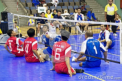 Men's Sitting Volleyball for Disabled Persons Editorial Stock Photo