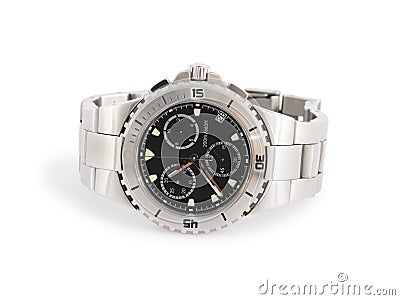 Men's Sport Wrist Watch Stock Photo