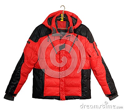 Mens sports down jacket Stock Photo