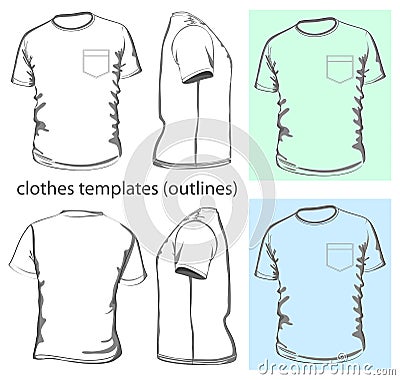 Men's t-shirt with pocket Vector Illustration