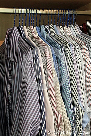 Men's work shirts Stock Photo