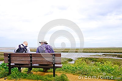 Men on bench. Editorial Stock Photo