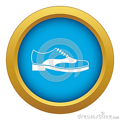 Men shoe with lace icon blue vector isolated Vector Illustration