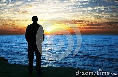 Men silhouette Stock Photo