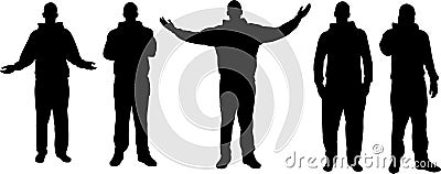 Men silhouettes Vector Illustration