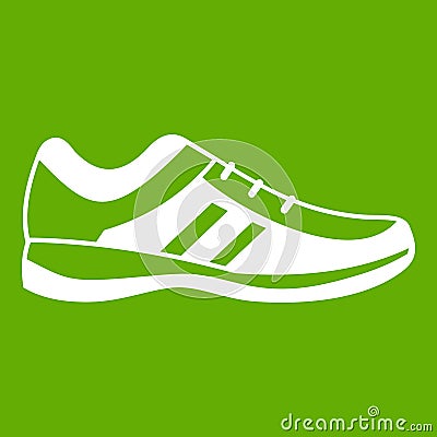 Men sneakers icon green Vector Illustration