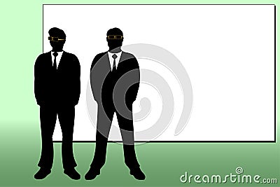 Men spectacled. Vector Illustration