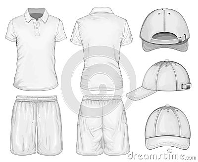 Men sport clothes Vector Illustration