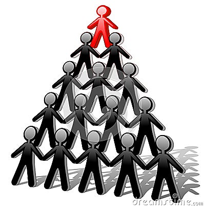 Men Success Pyramid Stock Photo