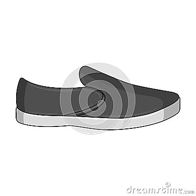 men summer espadrilles . Summer comfortable shoes on the bare feet for everyday wear.Different shoes single icon in Vector Illustration