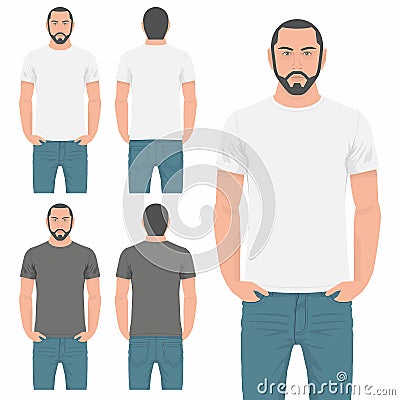 Men t-shirt design template Vector Illustration