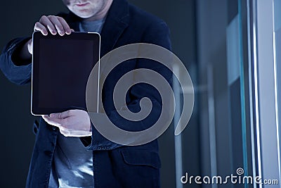 Men With Tablet Stock Photo
