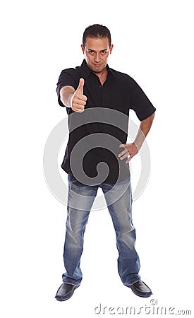 Men with thumb up Stock Photo