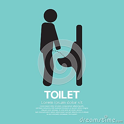 Men Toilet Sign Vector Illustration